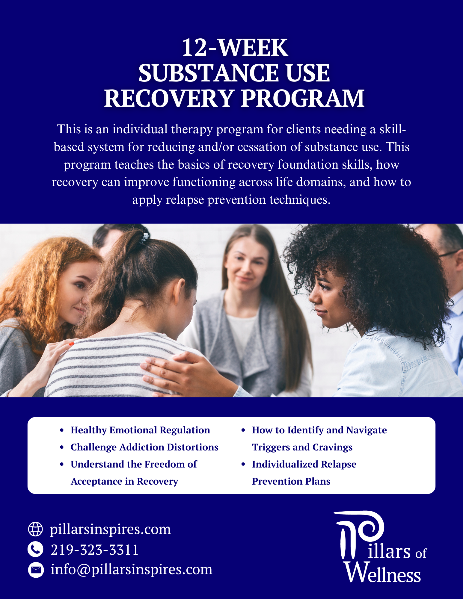 12-Week SUD Substance Use Recovery Program Flyer